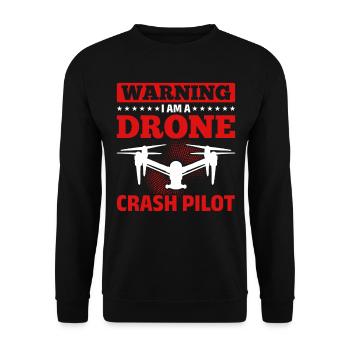 Drone Racing Drone Pilot - Attention Je suis un Drone Cr - Sweat-shirt Unisexe - noir - Devant - Alina (178cm) & Michal (187cm)
