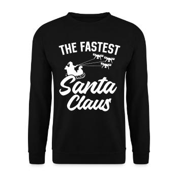 Le Père Noël le plus rapide - Quadcopter Drone Pilot S - Sweat-shirt Unisexe - noir - Devant - Alina (178cm) & Michal (187cm)