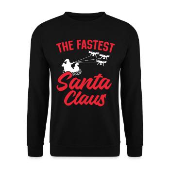 Quadcopter Drone Pilot Santa Claus - Le S le plus rapide - Sweat-shirt Unisexe - noir - Devant - Alina (178cm) & Michal (187cm)