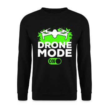 Mode drone activé - Quadcopter Drone Pilot Drone Flyin - Sweat-shirt Unisexe - noir - Devant - Alina (178cm) & Michal (187cm)