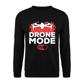 Drone Mode On - Drone Flying Drone Racing Drone Pi - Unisex Sweatshirt - black - Front - Alina (178cm) & Michal (187cm)