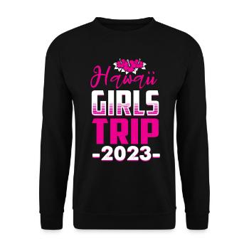 Voyage des filles d’Hawaï 2023 (Garantie du prix le plus bas) - Sweat-shirt Unisexe - noir - Devant - Alina (178cm) & Michal (187cm)
