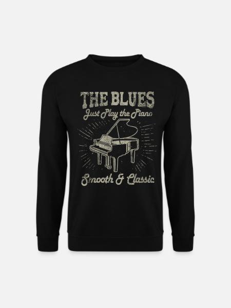 Blues Musik Retro 1 - Unisex Pullover - Schwarz