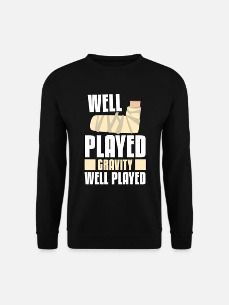 Well-Played Gravity Bone Elbow Hand - Unisex Sweatshirt - black