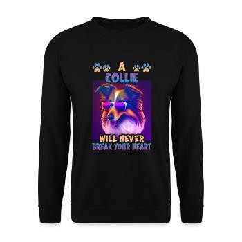 Collie Dog Saying Collie Design - Sweat-shirt Unisexe - noir - Devant - Alina (178cm) & Michal (187cm)