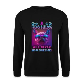 Chiens Français Bulldog Amateurs de chiens - Sweat-shirt Unisexe - noir - Devant - Alina (178cm) & Michal (187cm)