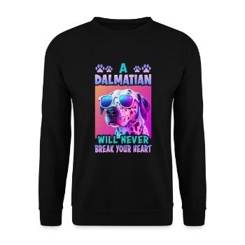Dog saying Dalmatian design for dog lovers - Unisex Sweatshirt - black - Front - Alina (178cm) & Michal (187cm)
