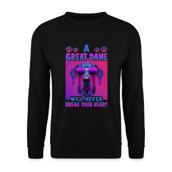 Dogs Great Dane design for dog lovers - Unisex Sweatshirt - black - Front - Alina (178cm) & Michal (187cm)
