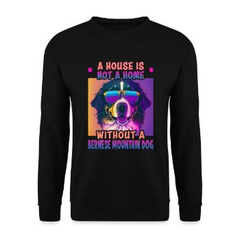 Dogs Bernese Mountain Dog Dog Lovers Aussie - Unisex Sweatshirt - black - Front - Alina (178cm) & Michal (187cm)
