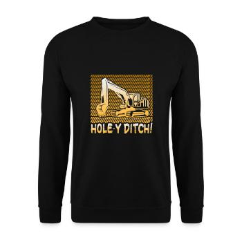 Crane operator design for excavator operators and construction workers - Unisex Sweatshirt - black - Front - Alina (178cm) & Michal (187cm)