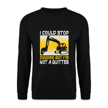 Crane operator design for excavator operators and construction workers - Unisex Sweatshirt - black - Front - Alina (178cm) & Michal (187cm)