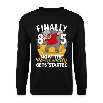 85th birthday man 85 years old 85th 85er grandpa - Unisex Sweatshirt - black - Front - Alina (178cm) & Michal (187cm)