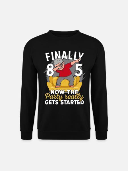 85. Geburtstag Mann 85 Jahre alt 85ter 85er Opa - Unisex Pullover - Schwarz