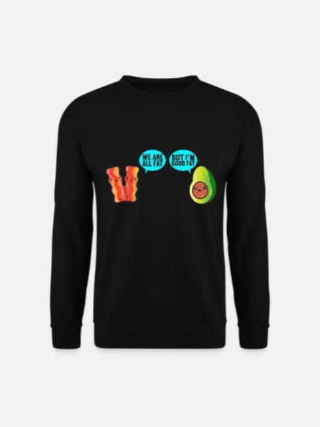 Kawaii Avocado - Unisex Sweatshirt - black