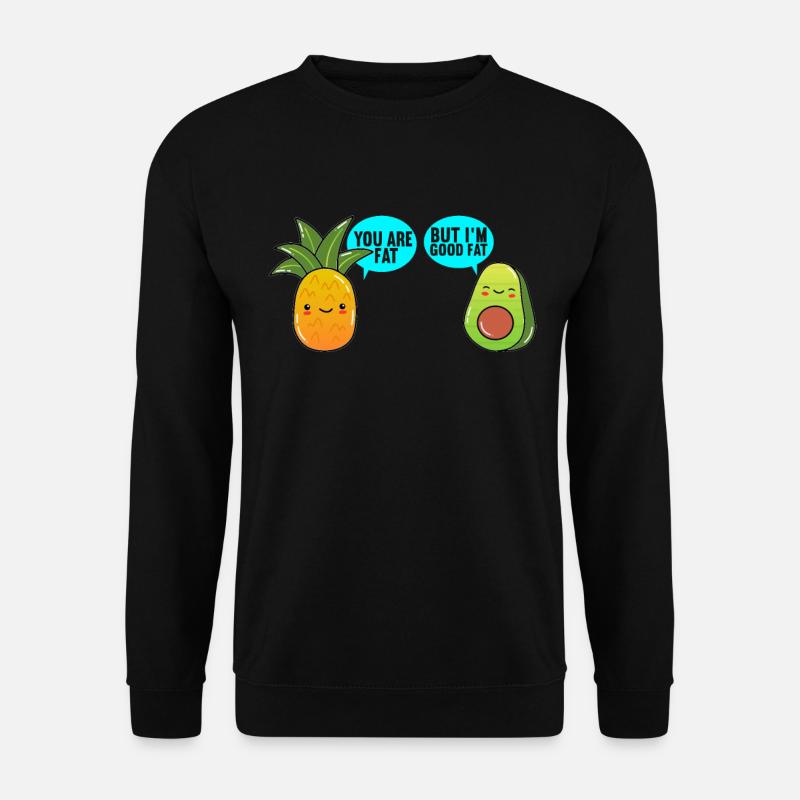 Kawaii Avocado - Unisex Pullover - Schwarz