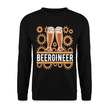 Beer brewers Beer brewing - Unisex Sweatshirt - black - Front - Alina (178cm) & Michal (187cm)