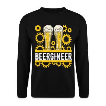 Beer brewers Beer brewing - Unisex Sweatshirt - black - Front - Alina (178cm) & Michal (187cm)