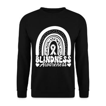 Déficience visuelle aveugle - Sweat-shirt Unisexe - noir - Devant - Alina (178cm) & Michal (187cm)
