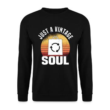 Magasin d’occasion Eco Hipster d’occasion - Sweat-shirt Unisexe - noir - Devant - Alina (178cm) & Michal (187cm)