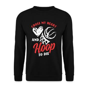 Joueur de basketball Entraîneur d’équipe Heartbeat - Sweat-shirt Unisexe - noir - Devant - Alina (178cm) & Michal (187cm)