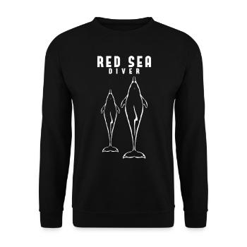 Diving Dolphin Egypt Scuba - Unisex Sweatshirt - black - Front - Alina (178cm) & Michal (187cm)