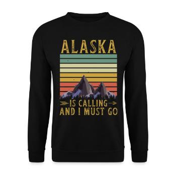 Alaska Tshirt Herren Damen Kinder USA Nordpol - Unisex Pullover - Schwarz - Vorne - Alina (178cm) & Michal (187cm)