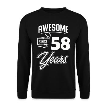 Fête du 58e anniversaire Ancienne année de construction - Sweat-shirt Unisexe - noir - Devant - Alina (178cm) & Michal (187cm)
