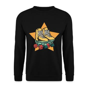 Patins à roulettes Patins à roues alignées Cadeau femme homme - Sweat-shirt Unisexe - noir - Devant - Alina (178cm) & Michal (187cm)
