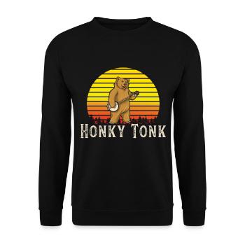 Chemises Banjo Pour Hommes Bluegrass Appalachia Folk - Sweat-shirt Unisexe - noir - Devant - Alina (178cm) & Michal (187cm)
