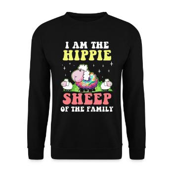 Hippie Peace Groovy Flowerpower Boho Woodstock - Sweat-shirt Unisexe - noir - Devant - Alina (178cm) & Michal (187cm)