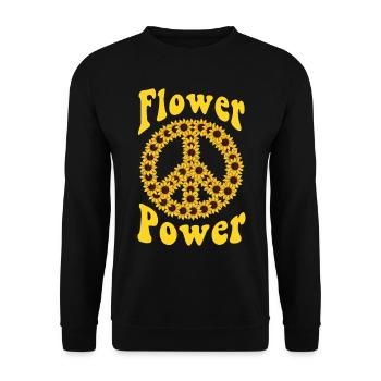 Hippie Tshirt Peace Movement Woodstock Boho Groove - Unisex Sweatshirt - black - Front - Alina (178cm) & Michal (187cm)