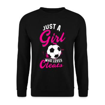 Fußball Tshirt Herren Damen Soccer Football - Unisex Pullover - Schwarz - Vorne - Alina (178cm) & Michal (187cm)