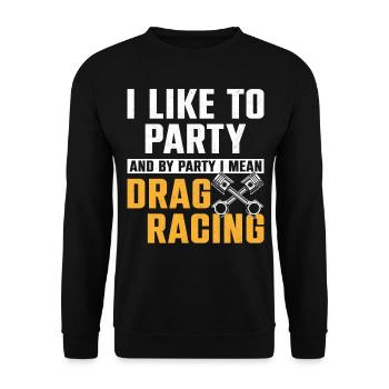 Voiture de course de dragster que j’aime - Sweat-shirt Unisexe - noir - Devant - Alina (178cm) & Michal (187cm)