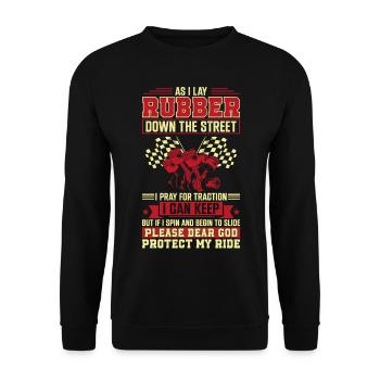 Prière de la voiture de course de dragster - Sweat-shirt Unisexe - noir - Devant - Alina (178cm) & Michal (187cm)
