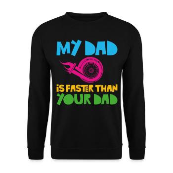 Drag Racing Race Car Dad Son - Unisex Sweatshirt - black - Front - Alina (178cm) & Michal (187cm)
