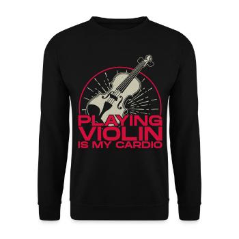 Violoniste violoniste jouant du violon est - Sweat-shirt Unisexe - noir - Devant - Alina (178cm) & Michal (187cm)