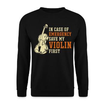 Violoniste en cas de - Sweat-shirt Unisexe - noir - Devant - Alina (178cm) & Michal (187cm)