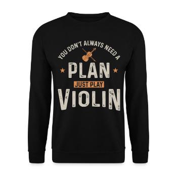 Violoniste violoniste Vous n’avez pas toujours - Sweat-shirt Unisexe - noir - Devant - Alina (178cm) & Michal (187cm)