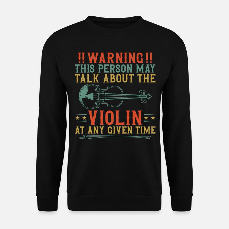 Violin Violinist Warning This - Unisex Sweatshirt - black