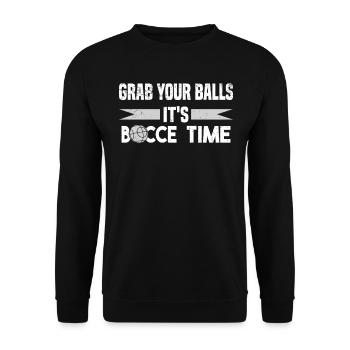 Boccia Petanque Boule Boccia Player Lyonnais - Unisex Sweatshirt - black - Front - Alina (178cm) & Michal (187cm)