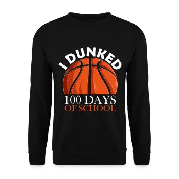I sunk 100 days of school sports - Unisex Sweatshirt - black - Front - Alina (178cm) & Michal (187cm)
