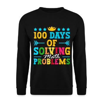 100 days to solve math problems - Unisex Sweatshirt - black - Front - Alina (178cm) & Michal (187cm)