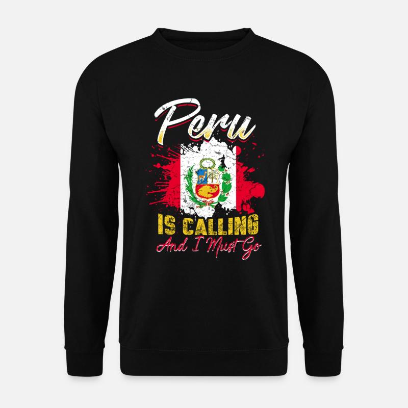 Peru Flag - Unisex Sweatshirt - black