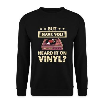 But do you have it on Vinyl Player Music Lover - Unisex Sweatshirt - black - Front - Alina (178cm) & Michal (187cm)