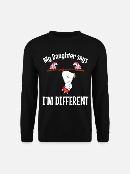 Lustiges Einhorn Spruch IM DIFFERENT - Unisex Pullover - Schwarz