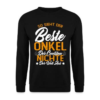 So sieht der beste Onkel der Welt aus - Sweat-shirt Unisexe - noir - Devant - Alina (178cm) & Michal (187cm)