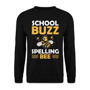 School Buzz Spelling Bee 100 Days Of School Humor - Unisex Pullover - Schwarz - Vorne - Alina (178cm) & Michal (187cm)