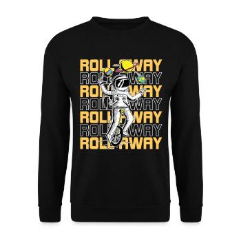 Carnival roll away -Circus- Zirkus - Unisex Pullover - Schwarz - Vorne - Alina (178cm) & Michal (187cm)