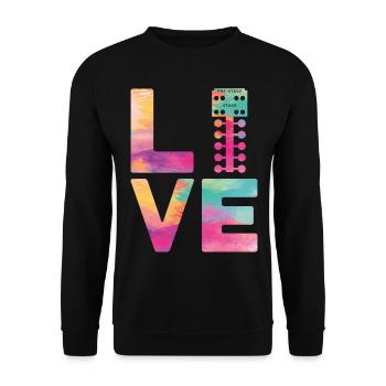 Drag Racing Race Car Watercolor - Unisex Pullover - Schwarz - Vorne - Alina (178cm) & Michal (187cm)