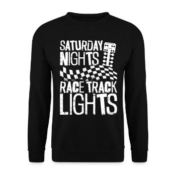 Drag Racing Race Car Saturday - Unisex Sweatshirt - black - Front - Alina (178cm) & Michal (187cm)